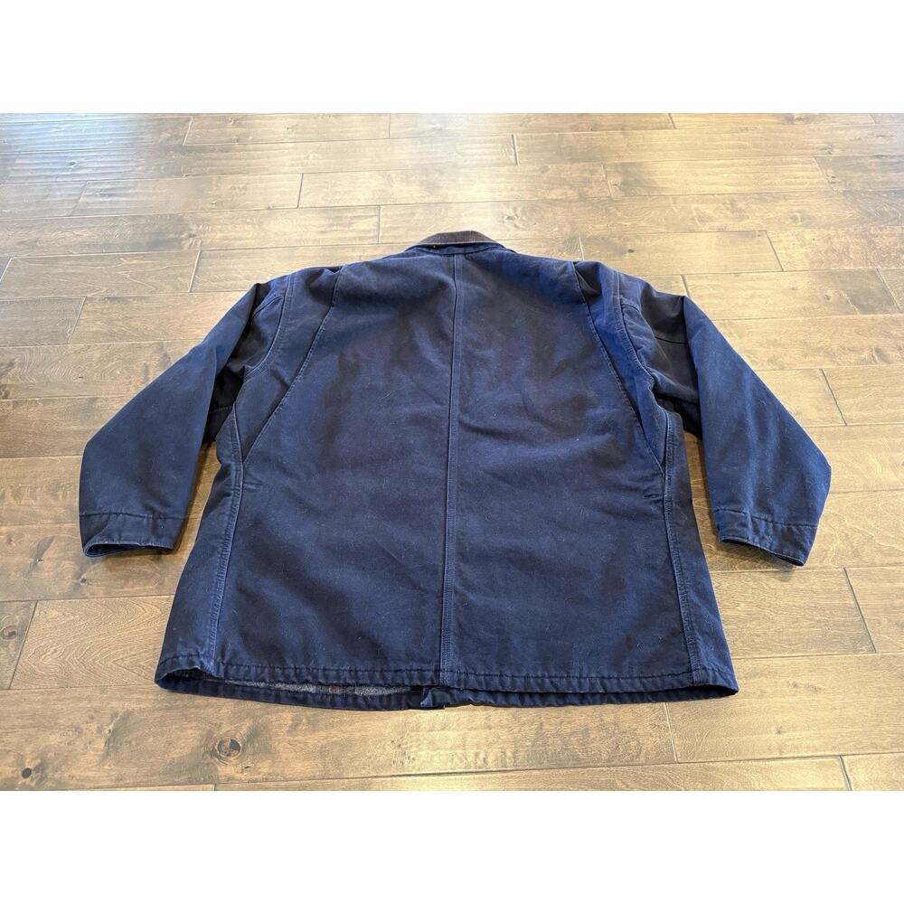 Vintage Carhartt Mens Blue Blanket Lined Canvas WorkWear Jacket Size 3XL C02 MDT - Picture 3 of 8